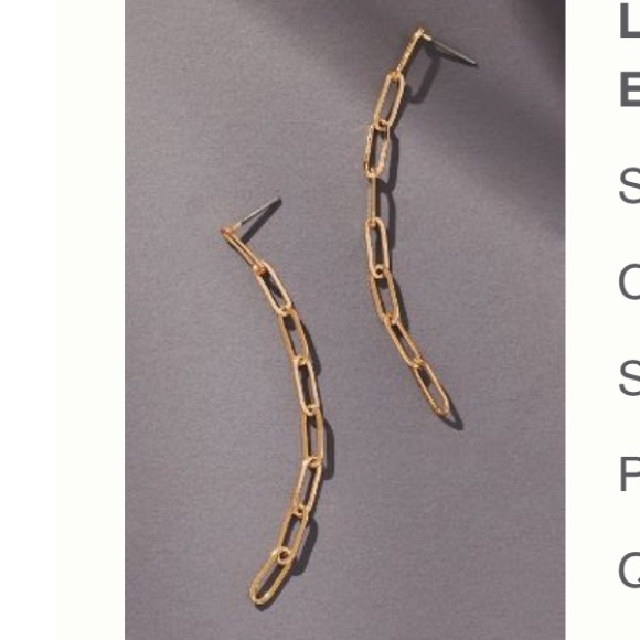 NWT Anthropologie linear paper clip earrings - Picture 2 of 4
